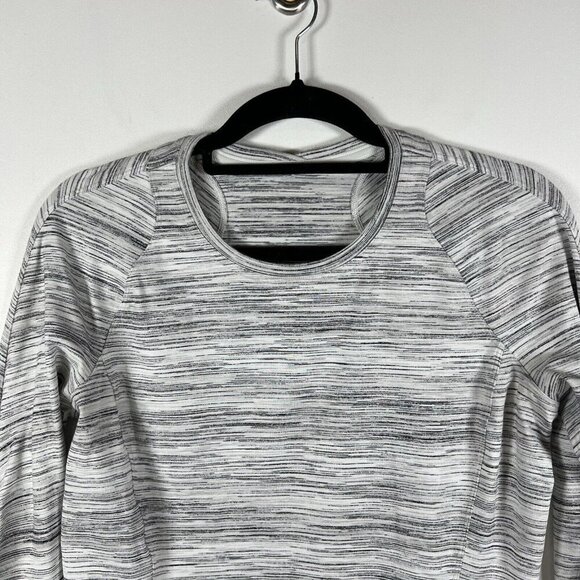 Lululemon Runderful Long Sleeve Space Dye Camo White Silver Spoon 10 Athletic‎ - Picture 4 of 10